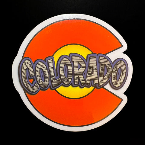 Wooden Colorado Sticker