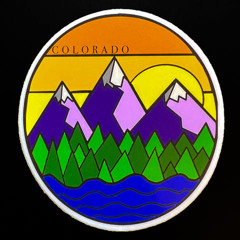 Colorado Stain Glass Sticker