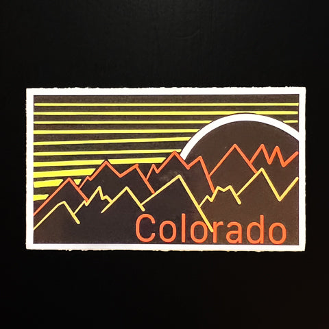 Colorado Black Sunset Sticker