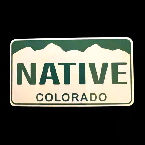 Native License Plate Sticker