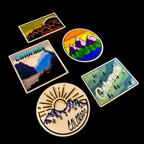 5 pack Colorado Stickers