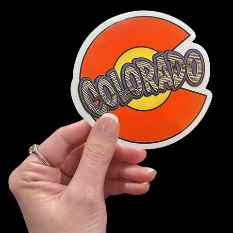 Wooden Colorado Sticker