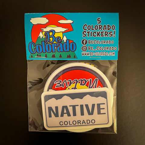 5 pack Colorado Native Stickers